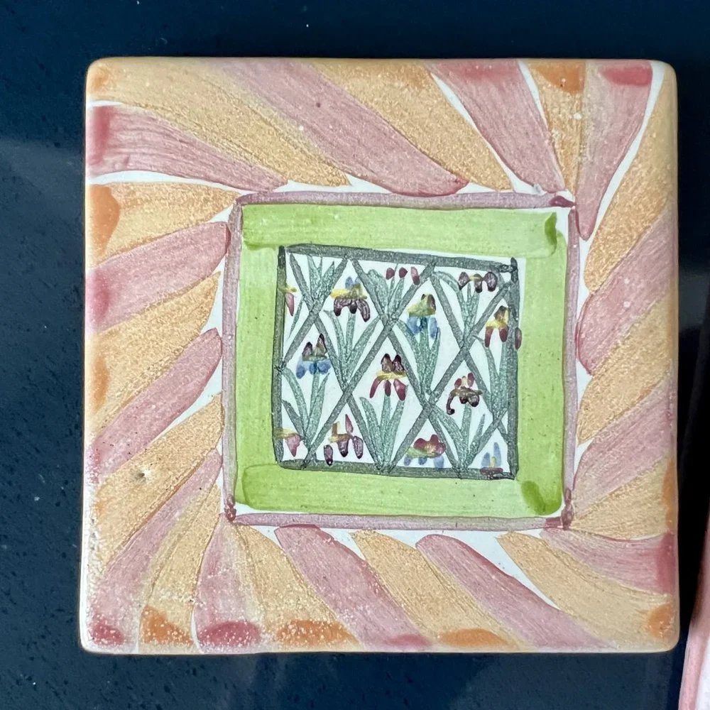 RARE 1983 MacKenzie-Childs Trivets/Hot Plates 2-Piece Set